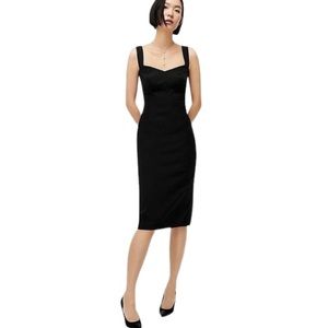 J. Crew Black Midi Sheath Dress
